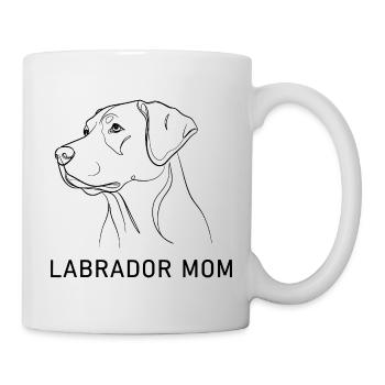 Labrador Mom Line Art Minimalist Dog Mom - Mug - white - Right