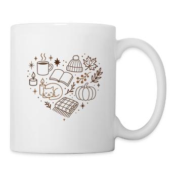 Autumnal Cuddle Evening Pattern - Mug - white - Right