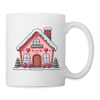 Cozy Heart Cottage in Winter - Mug - white - Right