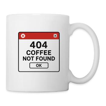 404 café non trouvé - Mug blanc - blanc - Droite