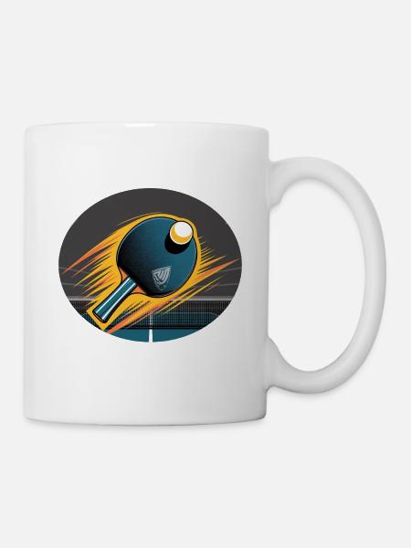 Pingpong Tischtennis Power Aufschlag Impuls - Tasse - Weiß