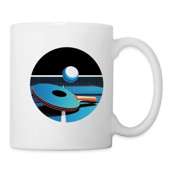 Pingpong Vector Blue Table Tennis Flair - Mug - white - Right