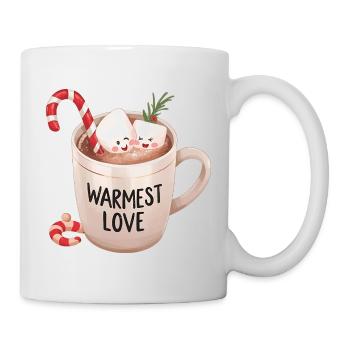 Heiße Schokolade – Warmest Love Xmas Design - Tasse - Weiß - Rechts