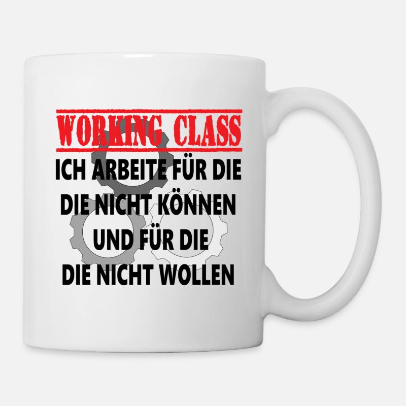 Arbeiterklasse Zahnräder - Tasse - Weiß