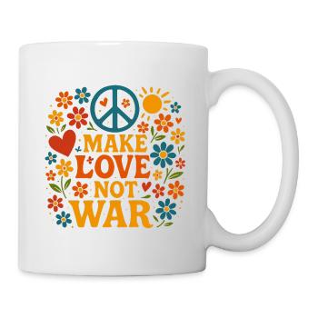 For peace - against war | Message of peace - Mug - white - Right