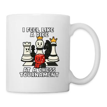 Un dé lors d’un tournoi d’échecs - Mug blanc - blanc - Droite