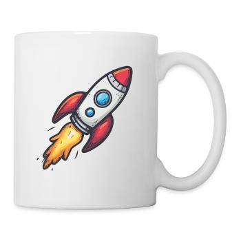Cartoon Rocket Lightning Force - Mug - white - Right