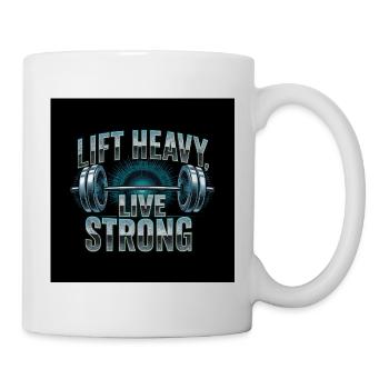 Lift Heavy Live Strong Barbell - Tasse - Weiß - Rechts