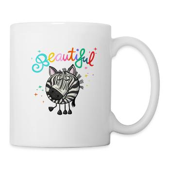 Zèbre Beau - Mug blanc - blanc - Droite