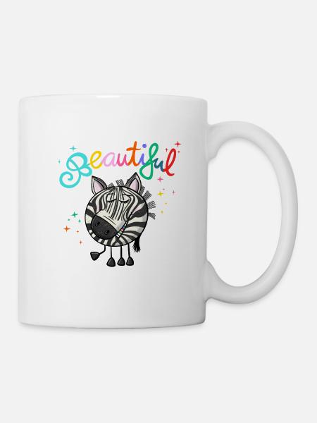 Zebra Beautiful - Tasse - Weiß