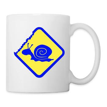 Snail Warning Caution Danger Sign - Mug - white - Right
