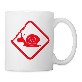 Snail Warning Caution Danger Sign - Mug - white - Right