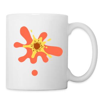 Colour Blot Splatter Orange-Yellow - Mug - white - Right