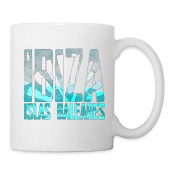 Balearen Landschaft Logo Ibiza - Tasse - Weiß - Rechts