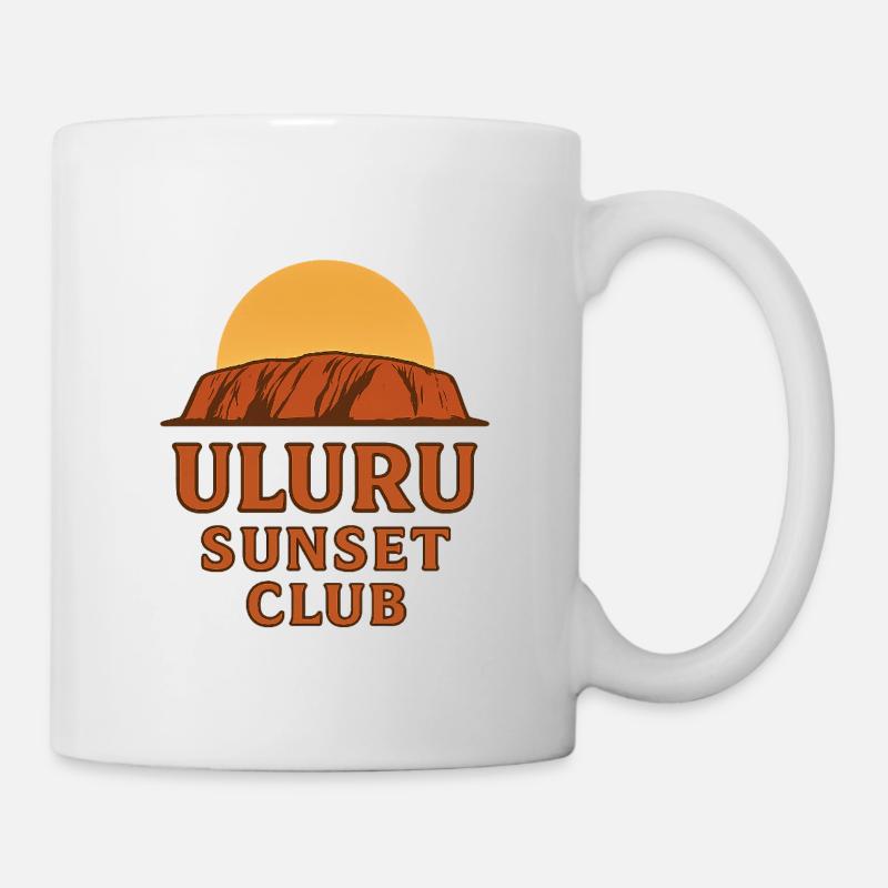 Uluru Sunset Club – Australia Shirt - Mug - white