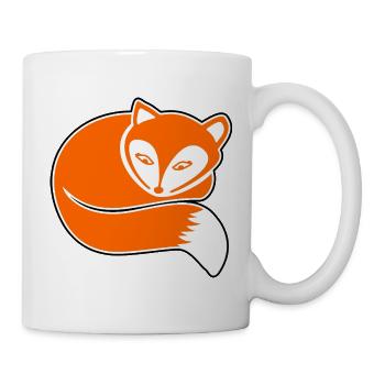 Renard aux cheveux roux : bande dessinée, kawaii et câlin - Mug blanc - blanc - Droite