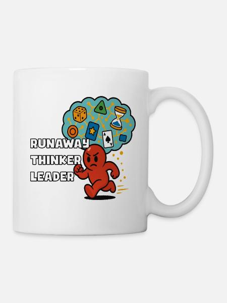 Leader penseur en fuite - Mug blanc - blanc