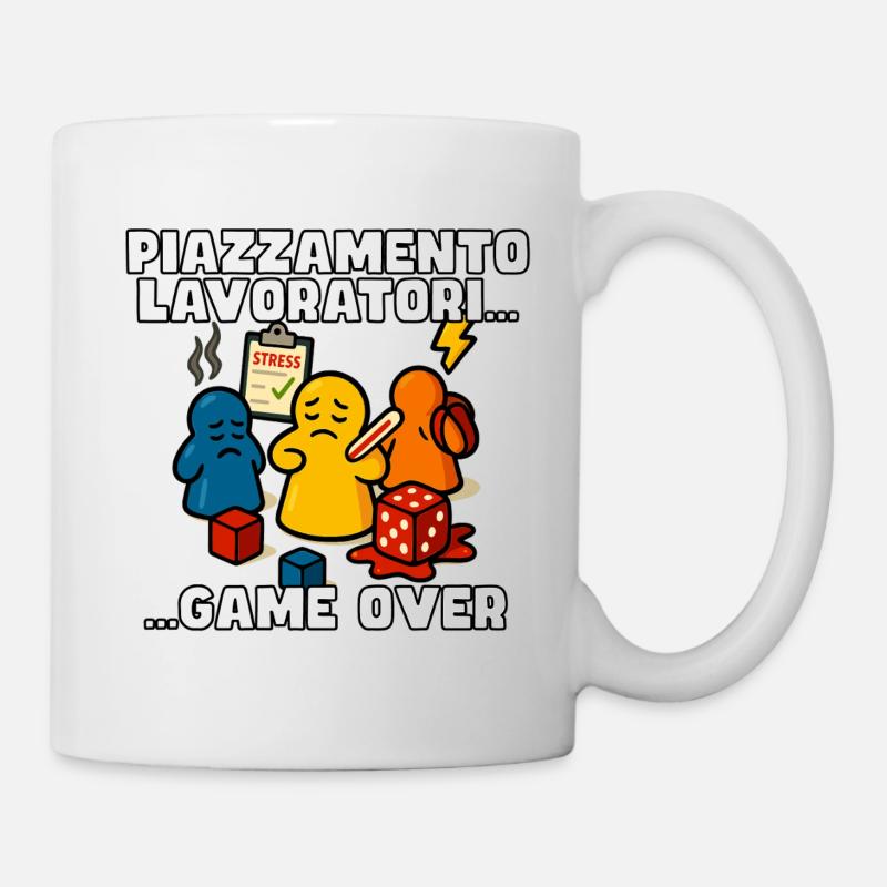Worker-Placement: Ende des Spiels - Tasse - Weiß