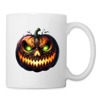 Neon Ember Pumpkin Face - Mug - white - Right