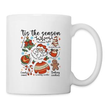 Défilé de Doodle de Noël - Mug blanc - blanc - Droite