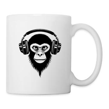 Fierce Affenkopf Stare Beat Edition Shirt - Tasse - Weiß - Rechts