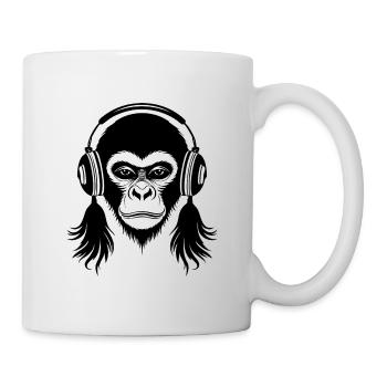 Wild Affenkopf Party Groove Edition Shirt - Tasse - Weiß - Rechts