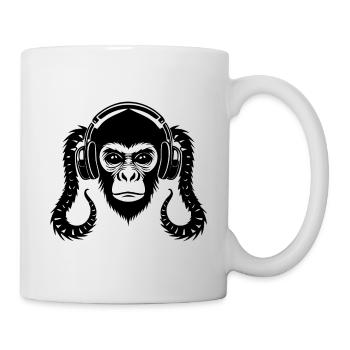 Silent Monkey Head Headphone Zen Edition Shirt - Mug - white - Right