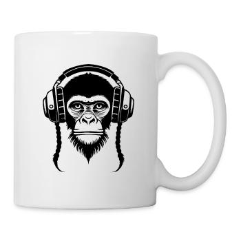 Sketch Affenkopf Line Art Edition Shirt - Tasse - Weiß - Rechts