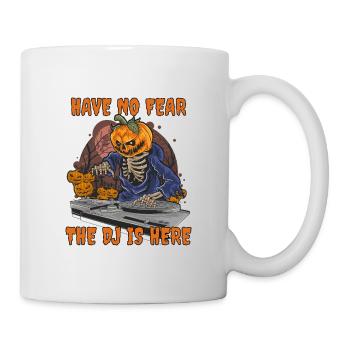 Halloween DJ Pumpkin Skeleton Funny Saying - Mug - white - Right