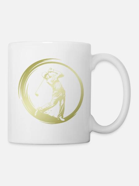 Golfer Silhouette - Tasse - Weiß
