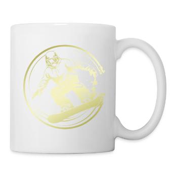 Snowboarder Silhouette - Mug - white - Right