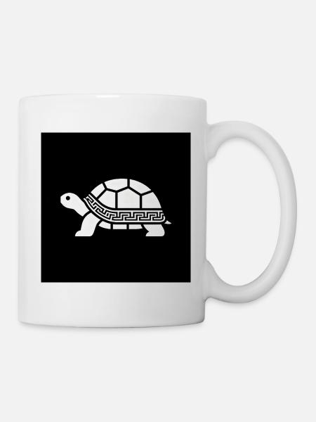 Geometric turtle with pattern - Mug - white