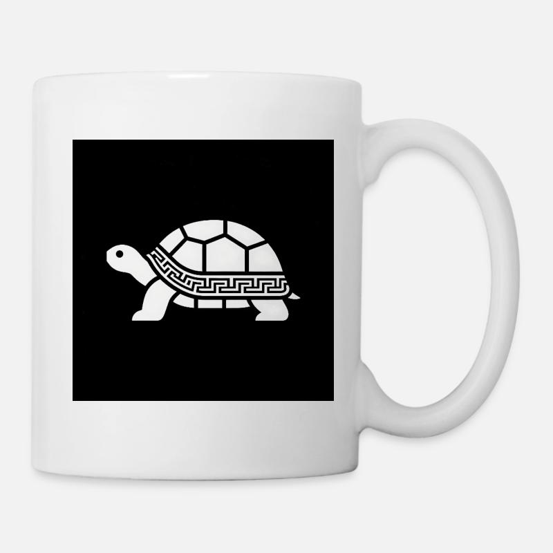 Geometrische Schildkröte mit Muster - Tasse - Weiß