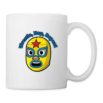 Wrestling Mask Wrestle, Nap Repeat - Mug - white - Right