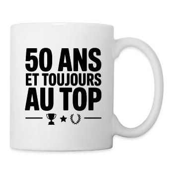 50 Jahre immer noch an der Spitze - Tasse - Weiß - Rechts