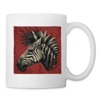 Punkrock Zebra - Tasse - Weiß - Rechts