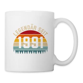 Legendär seit 1991 – Jahrgang 1991 - Tasse - Weiß - Rechts