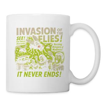 Invasion of Flies Movie Poster Halloween Flies - Mug - white - Right