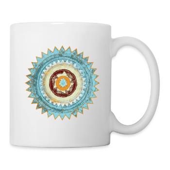 Cercle Mandala Vintage Texture - Mug blanc - blanc - Droite