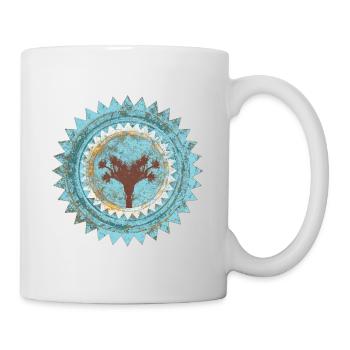 Distressed Tree Seal Blue Mallorca - Mug - white - Right