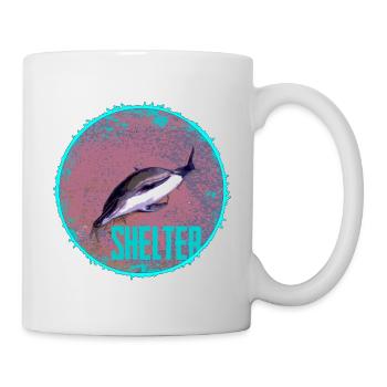 Delfin Shelter Kreis - Tasse - Weiß - Rechts