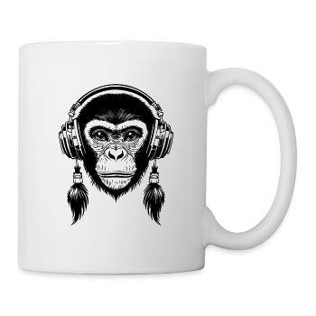 Core Affenkopf Street Music Edition Shirt - Tasse - Weiß - Rechts