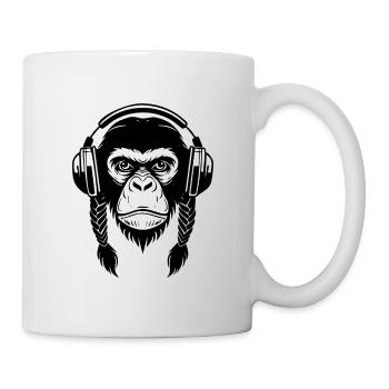 Beatbox Monkey Head Rhythm Crew Edition T-shirt - Mug blanc - blanc - Droite