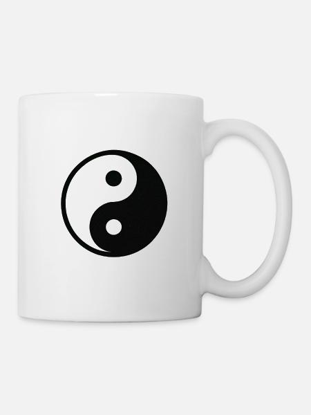 YinYang Silhouette - Tasse - Weiß