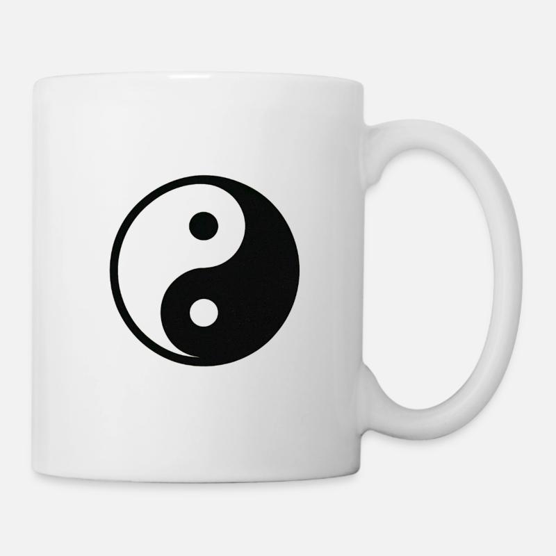 YinYang Silhouette - Tasse - Weiß