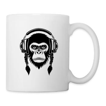 Masked Affenkopf Underground Beat Edition Shirt - Tasse - Weiß - Rechts
