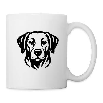 Line Print Dog Portrait - Mug - white - Right