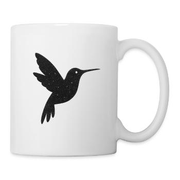 Glitzernder Kolibri Silhouette - Tasse - Weiß - Rechts