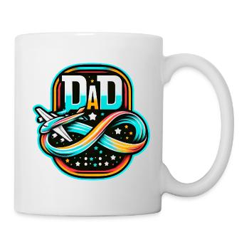 Emblème de vol de papa, père pilote - Mug blanc - blanc - Droite