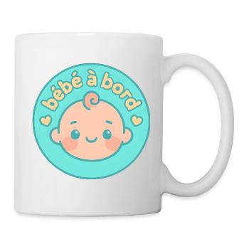 Bébé à bord pastel - Mug blanc - blanc - Droite